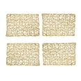 thumbnail image 1 of Holiday Decorative 12"x18" Rectangle Woven Metallic Foil Shining Placemats,Charger - Set of 4 (Gold), 1 of 2