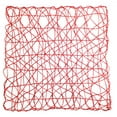 thumbnail image 1 of Holiday Decorative 15"x15" Square Woven Metallic Foil Shining Placemats, Charger - Set of 4 (Red), 1 of 4