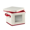 thumbnail image 1 of Holiday Dinnerware Storage Box Soup Plate Container Comes With Two Handles And Clear PVC Window For Easy Visibility, Constructed Holiday Saucer Storage Box With Lid For Safe Dishes Storing, 1 of 4