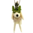 thumbnail image 1 of Holiday Dog Ornament – Wool White Pup with Tree Glasses Christmas Tree Holiday Decoration, 1 of 6