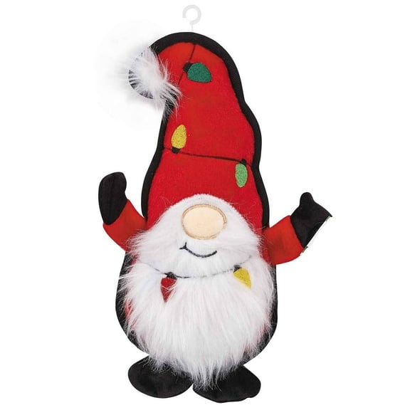 Holiday Dog Toy Santa Light Sewn Decals on Super Cute Soft Squeaker 11" Gifts (One Santa Toy)