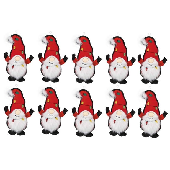 Holiday Dog Toy Santa Light Sewn Decals on Super Cute Soft Squeaker 11" Gifts (Ten Santa Toys)
