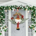 thumbnail image 1 of Holiday Door Hanging Wreath – 14 Inch Green Artificial Rattan Wreath with Red Fruit Accents, Christmas Wall and Window Decoration for Home and Porch, 1 of 6