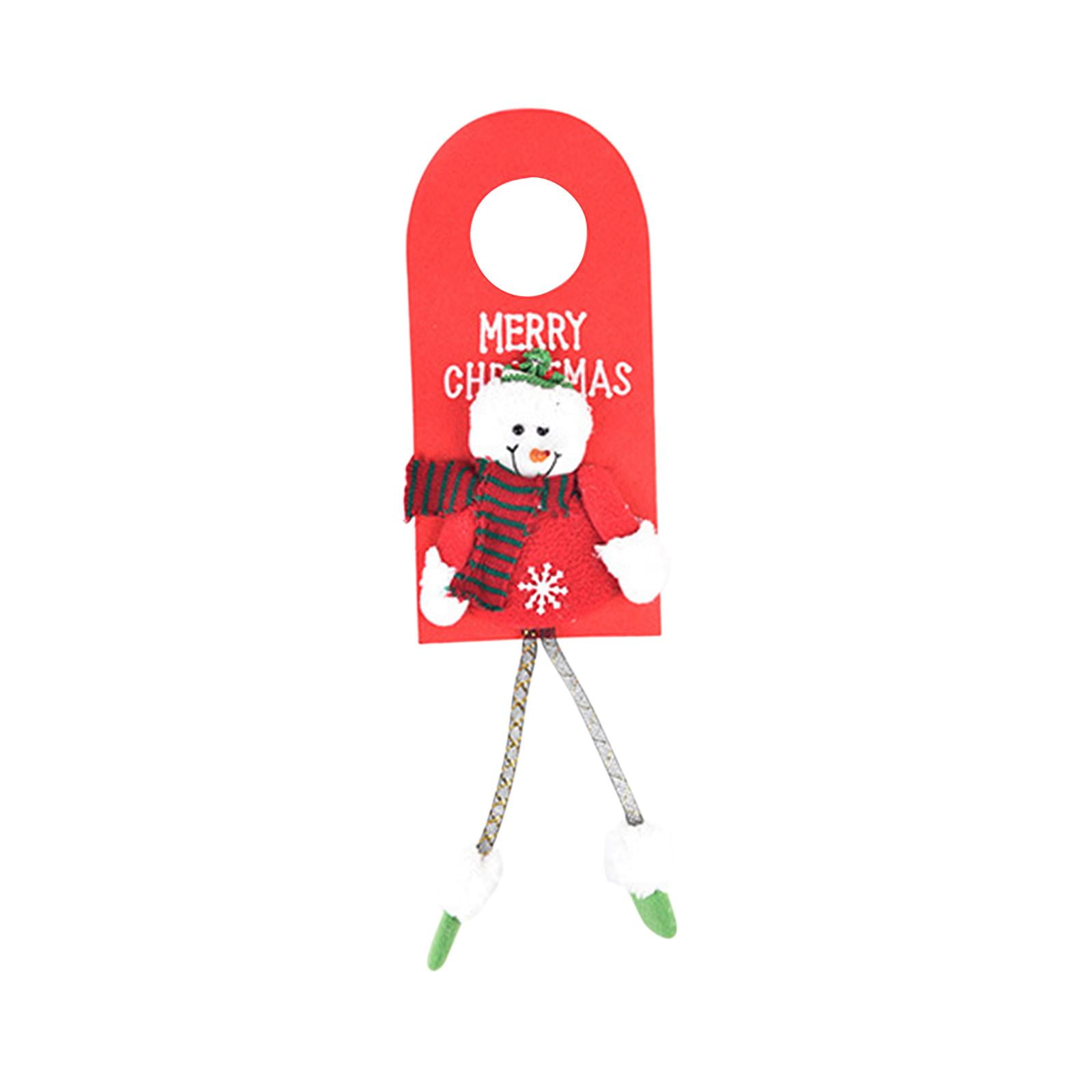 Holiday Door Knob Hanger Sign Christmas Door Hanger for Door Fireplaces