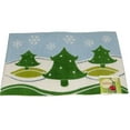thumbnail image 1 of Holiday Door Mat Snowy Hills & Trees Plush Throw Accent Rug, 1 of 1