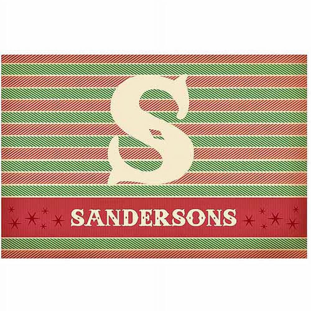 Holiday Doormat - Personalized Herringbone Doormat