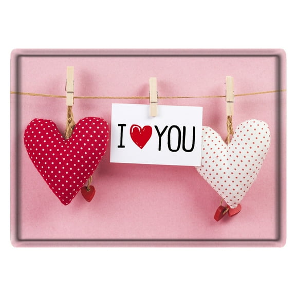 Holiday Doormat, Polyester Living Room Carpet Decor, Valentine'S Day Welcome Doormat, Polyester Carpet for Living Room Bedroom Indoor Outdoor Home Decor Pink