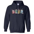 thumbnail image 1 of Holiday Drinks Christmas Hoodie Sweatshirt Unisex Large Navy, 1 of 5
