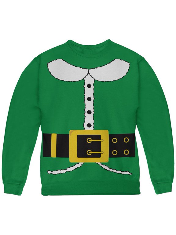Holiday Elf Costume Green Youth Sweatshirt - Youth Medium