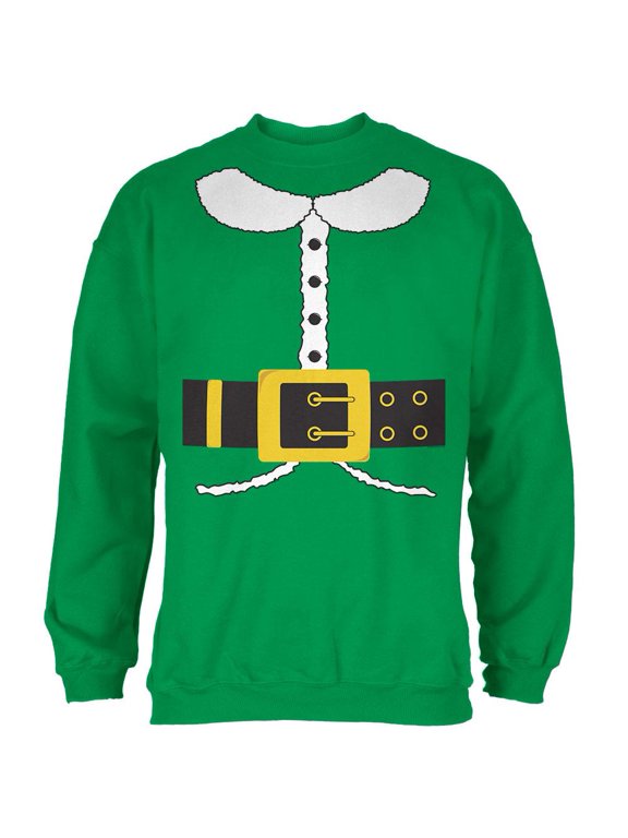 Holiday Elf Costume Irish Green Adult Sweatshirt - X-Large