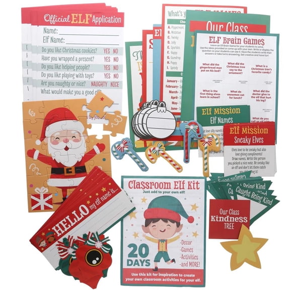 Holiday Elf Mission Classroom Activity Kit - 10 pc