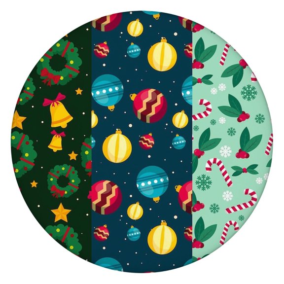 Holiday Entertaining Round Tablecloth 52 Inch, Features an Elastic Edge for Spill-Prone Christmas Buffet Settings and Dinner Parties
