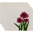 thumbnail image 1 of Holiday Essence Amaryllis Floral Print Placemat, 1 of 2