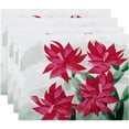 thumbnail image 1 of Holiday Essence Christmas Cactus Floral Print Placemat, 1 of 2