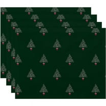 Holiday Essence Filigree Forrest Geometric Print Placemat