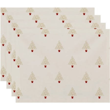 Holiday Essence Filigree Forrest Geometric Print Placemat