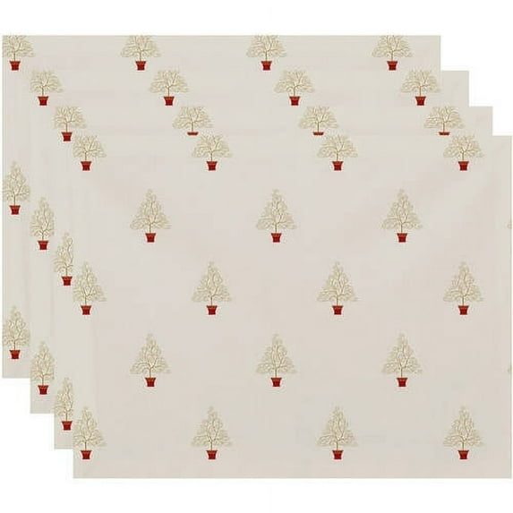 Holiday Essence Filigree Forrest Geometric Print Placemat