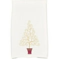 thumbnail image 1 of Holiday Essence Filigree Tree Geometric Print Kitchen Towel, 1 of 2