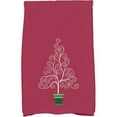 thumbnail image 1 of Holiday Essence Filigree Tree Geometric Print Kitchen Towel, 1 of 2