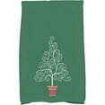 thumbnail image 1 of Holiday Essence Filigree Tree Geometric Print Kitchen Towel, 1 of 2