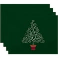 thumbnail image 1 of Holiday Essence Filigree Tree Geometric Print Placemat, 1 of 2
