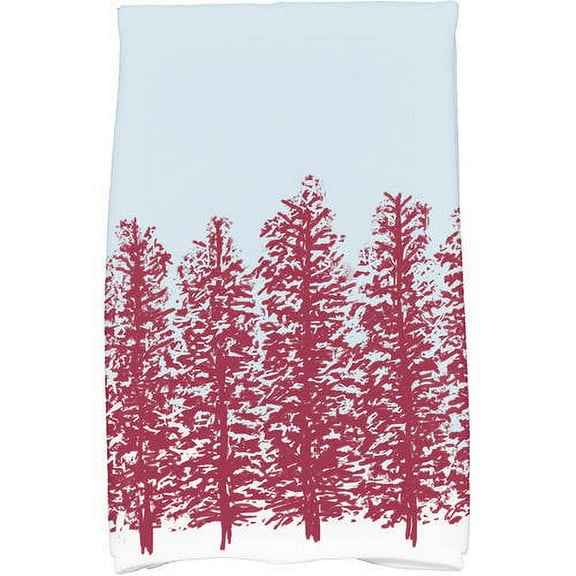 Holiday Essence Hidden Forrest Floral Print Kitchen Towel