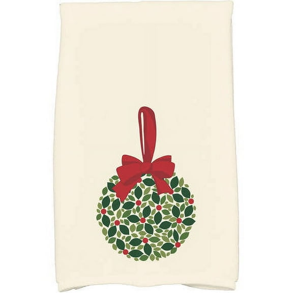 Holiday Essence Mistletoe Me Floral Print Kitchen Towel