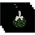 thumbnail image 1 of Holiday Essence Mistletoe Me Floral Print Placemat, 1 of 2