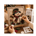 thumbnail image 1 of Holiday Fabric Poke Art – 3D Christmas Craft Kit for Adults, Pre-Cut Patterns, Needle Punch Tool, Vintage DIY Wall Decor, 1 of 2
