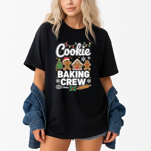 Holiday Family Cookie Baking Crew Party In MOM'S Kitchen – T-Shirt, Hoodie & Sweatshirt – Festive Fun – Family Gatherings