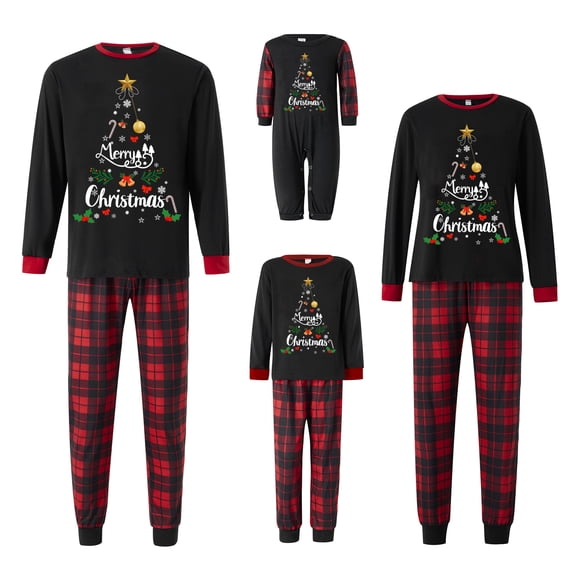 Holiday Family Matching Pajamas Christmas Pjs Set Long Sleeve Tops Xmas Pajamas Pant Cute Family Jammies