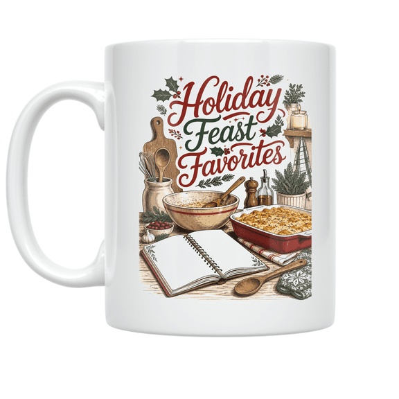 Holiday Feast Favorites Kitchen Design - Holiday Enthusiast - 11 oz Ceramic Coffee Mug