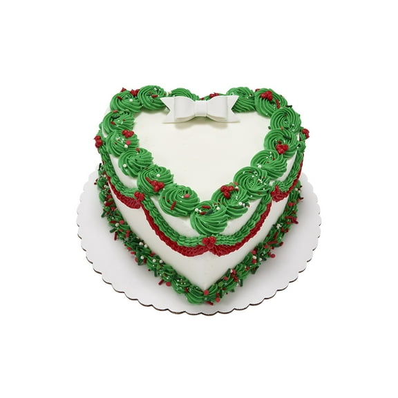Holiday Festive Heart Cake