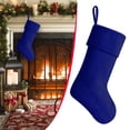 thumbnail image 1 of Holiday Fireplace Stocking, Bright Blue Velvet Christmas Gift Holder with Hanging Loop, 19.68 Inch Large Tree Mantel Door Decor, 1 of 5