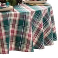 thumbnail image 1 of Elrene Home Fashions Holiday Fireside Plaid Tablecloth, Multi, 60" x 84" Oval, 1 of 4