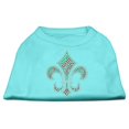 thumbnail image 1 of Holiday Fleur de lis Rhinestone Shirts Aqua M - 12, 1 of 1