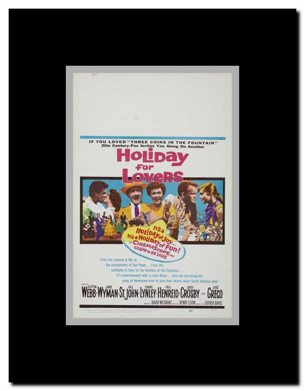 Holiday For Lovers Framed Movie Poster