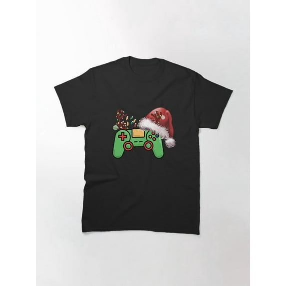 Holiday Gaming Simple Festive Controller Design Apparel Unisex T-Shirt up to Size 5XL