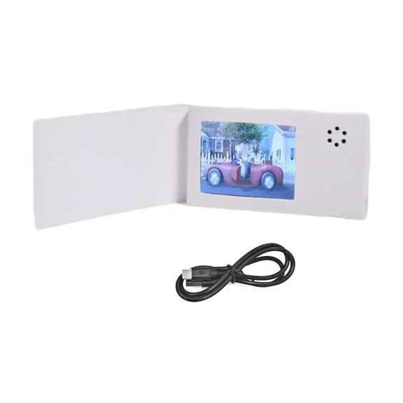 Holiday Gift 2.4Inch Photo Frame Card Video Card Thank You Card With Multiple Photo Format Support For Home Use