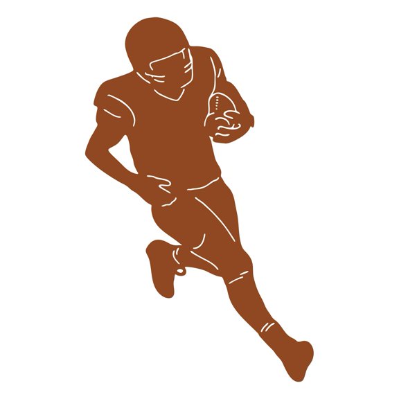 Holiday Gift Boys Active Sports Wall Decal Decoration Active Football Player Running Sports Lover Decor Lasts Years and Easily Removable - Size: 8 in x 12 in