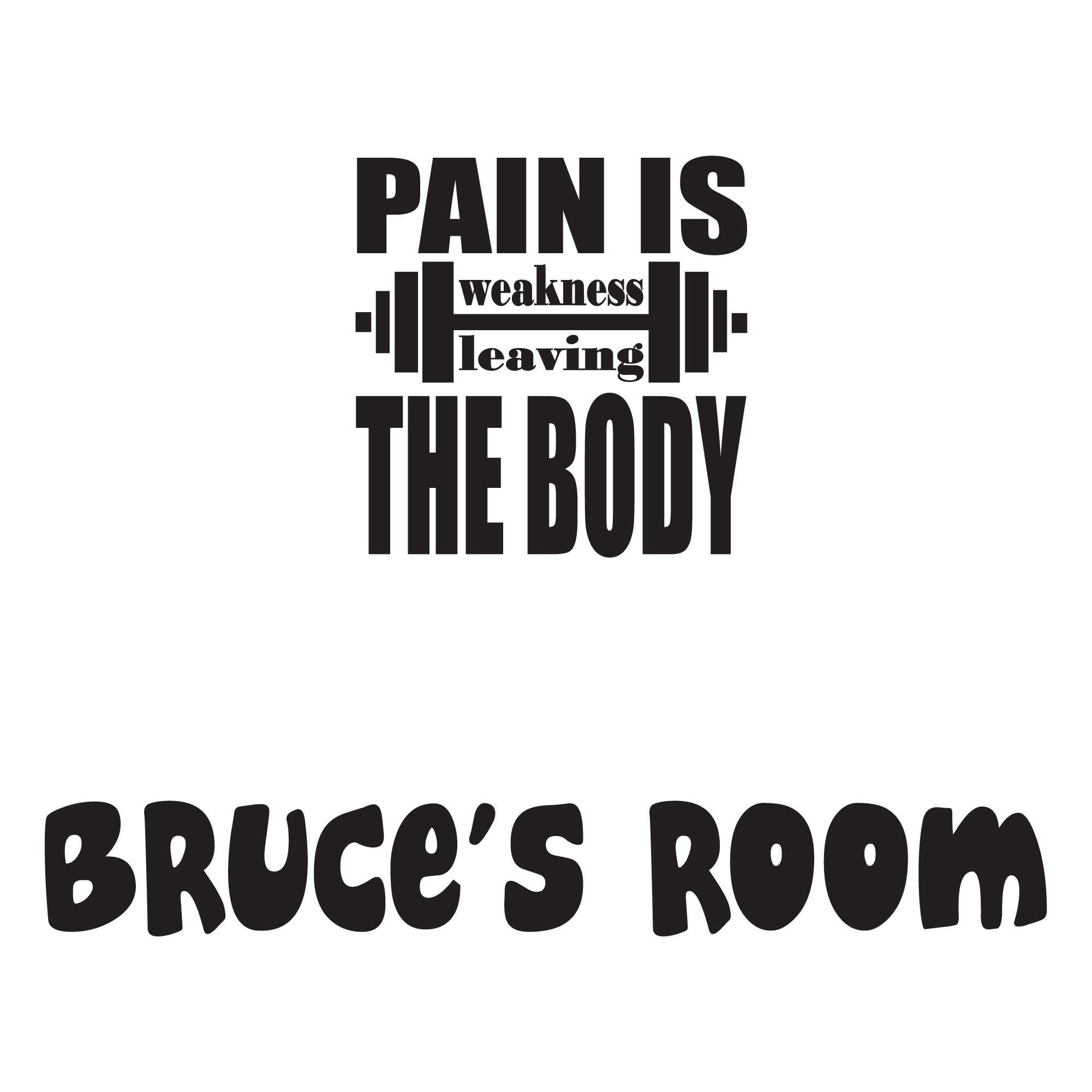 Holiday Gift Boys Pain is weakness leaving Body Active Quotes & Sayings ...