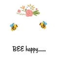 thumbnail image 1 of Holiday Gift Children Bee Happy Cute Animal Wall Decal Decoration Honey Bee's Bee Happy Lettering Vinyl Wall Decor Lasts Years and Easily Removable - Size: 24 in x 34 in, 1 of 3
