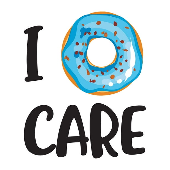 Holiday Gift Family I Donut Care Cute Quotes & Sayings Wall Decal Decoration Funny Food Inspirational Quote Wall Decal Lasts Years and Easily Removable - Size: 27 in x 34 in