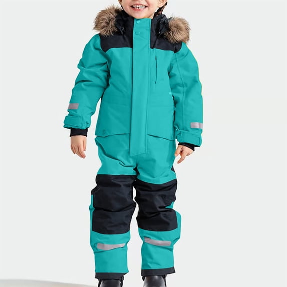 Holiday Gift Finder Kid's Baby One Piece Snowsuits Overalls Ski Suits Jackets Coats Kids Girls Boys Colorful Siamese Snowsuits Ski Suits Jackets Winter Jumpsuits Sky Blue 8 Years