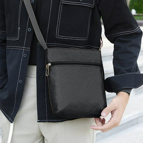 Holiday Gift Finder Messenger Bag for Men Multi Layer Storage Shoulder Rucksacks Texture Business Travel Crossbody Bag Large Capacity Commuting Handbag Men's Rucksacks Fmlxio