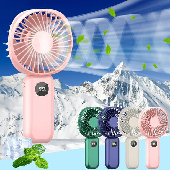 Holiday Gift Finder Mini Fan Handheld Digital Handheld Fan Portable USB Charging Students Outdoor Gifts Home Mini Fan
