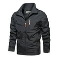 thumbnail image 1 of Holiday Gift Finder Ofreoo Men's Fall And Winter Zipper Pocket Lapel Detachable Hooded Solid Color Long Sleeved Hooded Casual Jacket Men's Down Jackets & Coats, 1 of 6