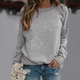 thumbnail image 1 of Holiday Gift Finder POROPL Sweatshirt for Women Plus Size Long Sleeve Sweatshirt Printed Pullover Tops 3XL, 1 of 3