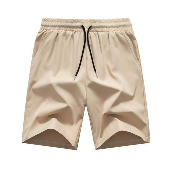 Holiday Gift Finder Swim Shorts Men Swim Trunks Ndbuld Men's Loose Straight Beach Medium Comfortable Pants Casual Sports Five Point Pants Khaki 2XL