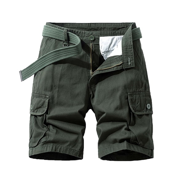 Holiday Gift Finder Swim Shorts Men Swim Trunks Ndbuld Men's Plus Size Cargo Shorts Multi-Pockets Relaxed Summer Beach Shorts Pants Army Green M
